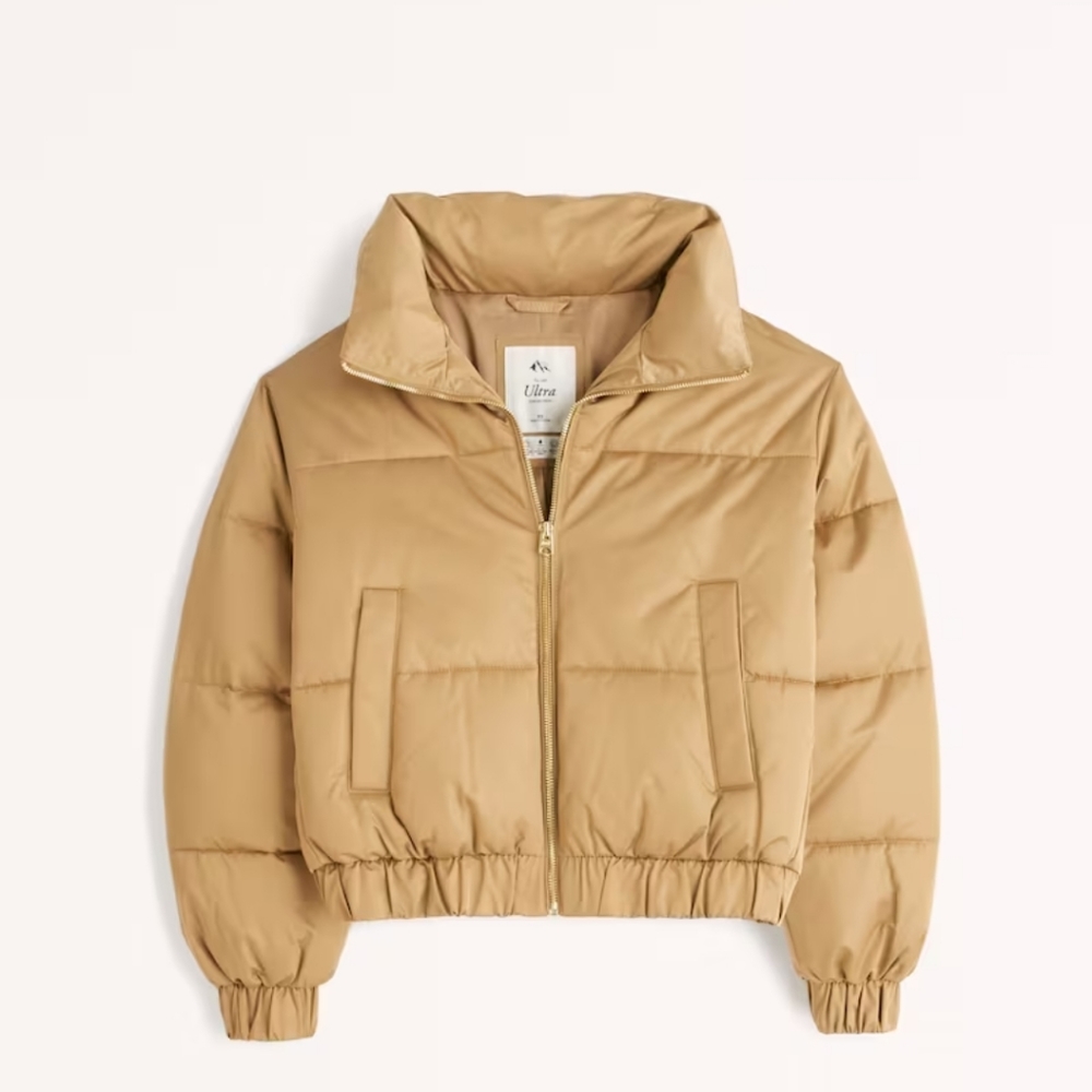 Abercrombie & Fitch Tan Puffer Jacket